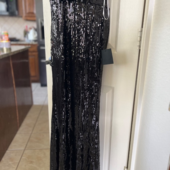 Lulus Black Sequin Rosette Halter - Picture 8 of 13